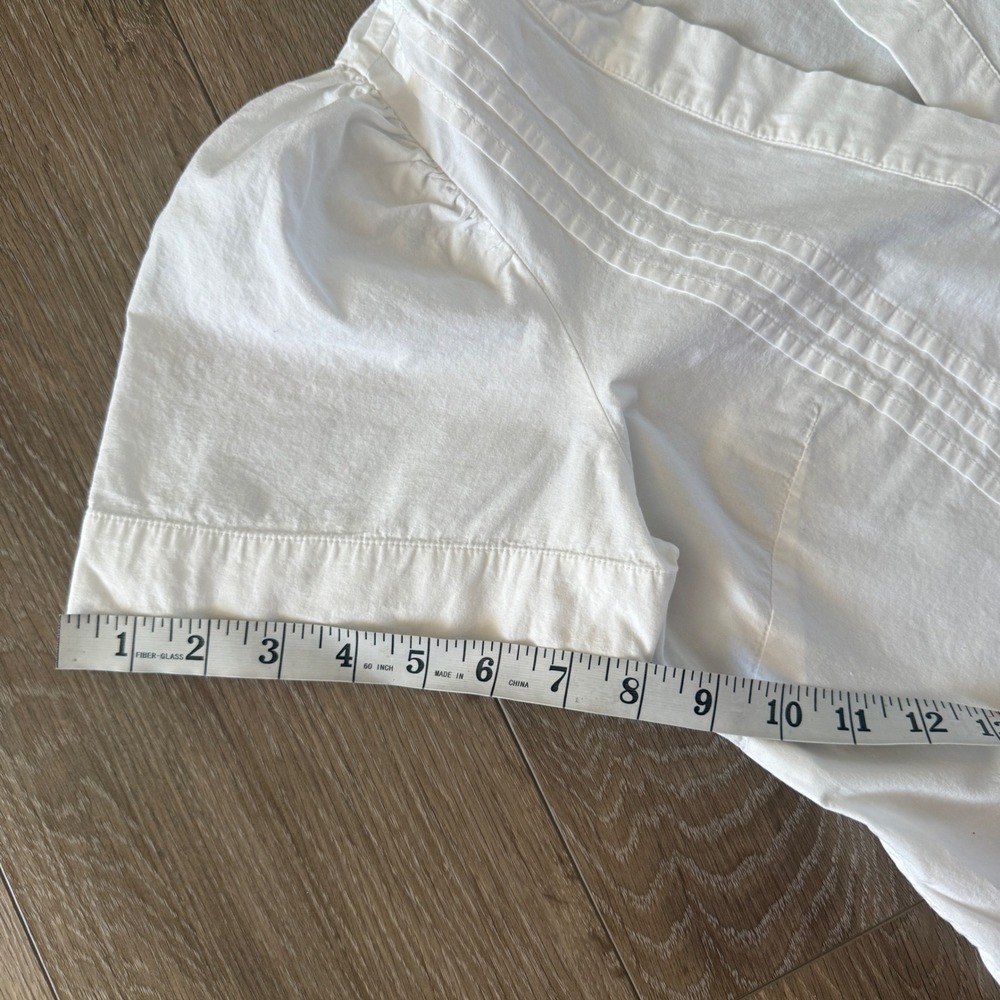 Maeve Anthropologie White Pintuck Puff Sleeve Cotton Blouse Top XS Petite - Picture 6 of 7